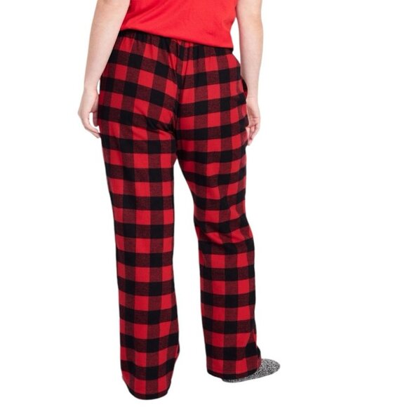 OLD NAVY Flannel Pajama Pants - Red & Black Buffalo Plaid - Plus 4X - NWT - Picture 4 of 6